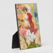 女性ビクトリアンおもしろい車 フォトプラーク (側面)