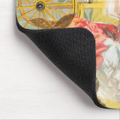 女性ビクトリアンおもしろい車 マウスパッド (コーナー)