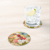 女性ビクトリアンおもしろい車 ラウンドペーパーコースター (インサイチュ)