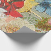 女性ビクトリアンおもしろい車 ラッピングペーパー (角)