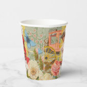 女性ビクトリアンおもしろい車 紙コップ (右)