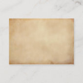 女性ビクトリアンなSteampunkのプロフィールカード 名刺 (裏面)