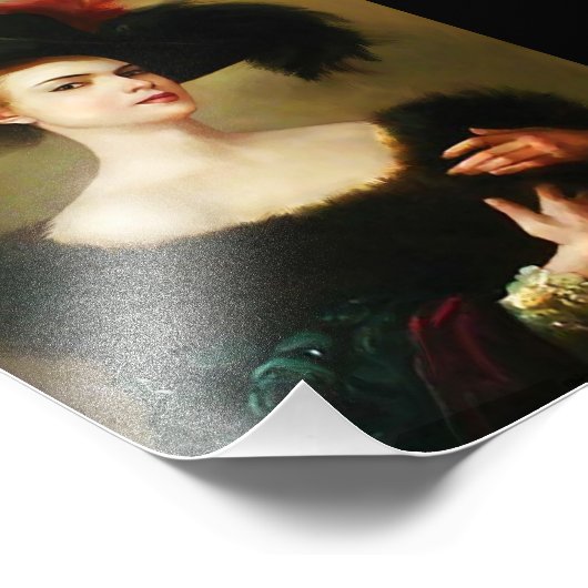 女性ビクトリアンウォールアートビクトリアン、ウォールアート、アート フォトプリント (角)