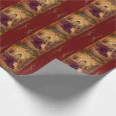 女性ビクトリアンチョコレート広告 ラッピングペーパー (角)