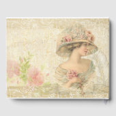 女性ビクトリアンブライダルシャワーゲストブック ゲストブック (裏面)