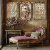 女性ビクトリアンポートレートバックヴィンテージバロック 薄葉紙