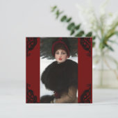 女性ビクトリアン冬場ポートレートヴィンテージ (スタンド正面)