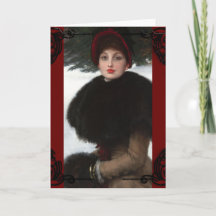 女性ビクトリアン冬場ポートレートヴィンテージ