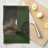 女性ビクトリアン冬場ポートレートヴィンテージ キッチンタオル (四つ折り)