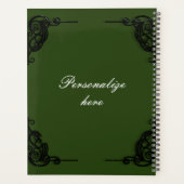 女性ビクトリアン冬場ポートレートヴィンテージ プランナー手帳 (裏面)