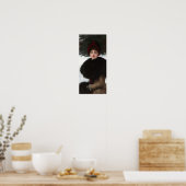 女性ビクトリアン冬場ポートレートヴィンテージ ポスター (キッチン)