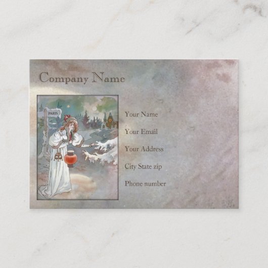 女性ビクトリアン名刺 名刺 (正面)