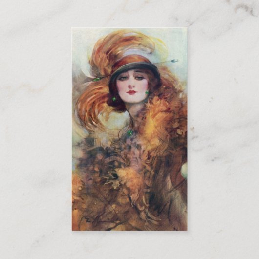 女性ビクトリアン名刺 名刺 (裏面)