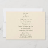 女性ビクトリアン結婚式招待状 招待状 (裏面)