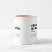 女性ビジネスのオーナーおもしろい起業家女性 マグカップ (中央)