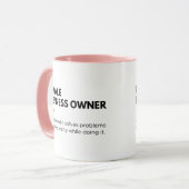 女性ビジネスのオーナーおもしろい起業家女性 マグカップ (正面左)