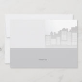 女性ビジネスの退職パーティー招待状 招待状 (裏面)