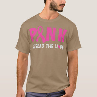 女性ピンクのリボンが希望の胸がんAwを広げる Tシャツ
