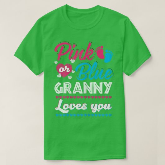 女性ピンクまたは青おばあちゃんが性差別を愛する Tシャツ (デザイン正面)