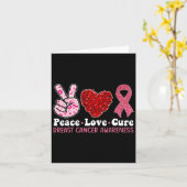 女性ピンクリボンペック用乳がん認識度 カード (黄色い花)