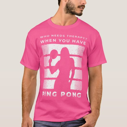 女性ピンポンのシャツと卓球の贈り物 Tシャツ (正面)