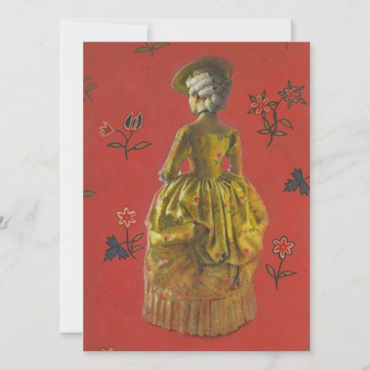 女性ファッションイラストレーション招待状 招待状 (正面)