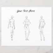 女性ファッション姿テンプレートデザイナーズクロキス (正面)