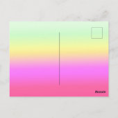 女性ファッション秋の黄色の金ゴールドアート ポストカード (裏面)