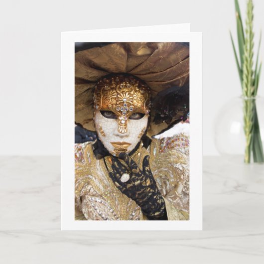 女性ファンキー折り返し空白のグリーティングカード カード (正面)