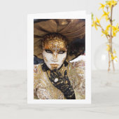 女性ファンキー折り返し空白のグリーティングカード カード (黄色い花)