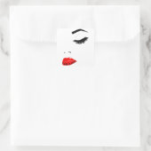 女性ファンシーのメイクアップ・ラッシュ・エクステンションアーティストプリント スクエアシール (バッグ)