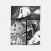 女性ファンタジー妖精コラージュ フリースブランケット (正面)