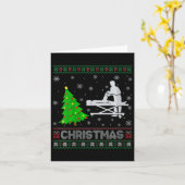 女性フィジカルセラピストクリスマスツリー照明醜い カード (黄色い花)