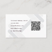 女性フィットネストレーナーパープルピンク 名刺 (裏面)