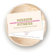 女性フィットネスパーソナルトレーナーピンク 名刺