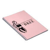 女性フィットネス個人研修ミニマリストピンク ノートブック (右側)