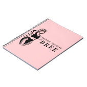 女性フィットネス個人研修ミニマリストピンク ノートブック (左側)