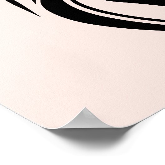 女性フィットネス個人研修ミニマリストピンク ポスター (角)