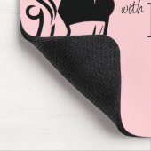 女性フィットネス個人研修ミニマリストピンク マウスパッド (コーナー)