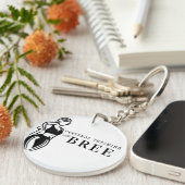 女性フィットネス個人研修ミニマル主義者 キーホルダー (正面右)