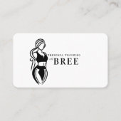 女性フィットネス個人研修ミニマル主義者 名刺 (正面)