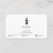 女性フィットネス個人研修ミニマル主義者 名刺 (裏面)