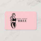 女性フィットネス個人研修ミニマル主義者 名刺 (正面)