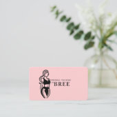 女性フィットネス個人研修ミニマル主義者 名刺 (スタンド正面)