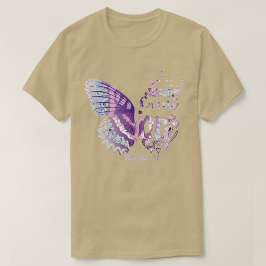 女性フィリップ4 13キリスト教の聖書の聖句ギフト Tシャツ (デザイン正面)