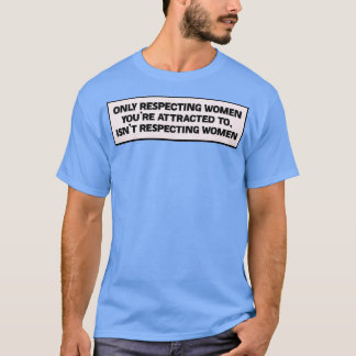 女性フェミニストを尊敬する男性 Tシャツ