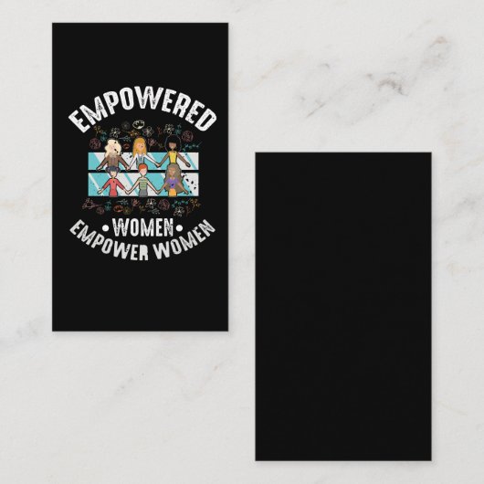 女性フェミニストフェミニズムの力感動的を与える 名刺 (正面/裏面)