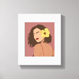女性フェミニンの美しいを飾るウォールアート キャンバスプリント