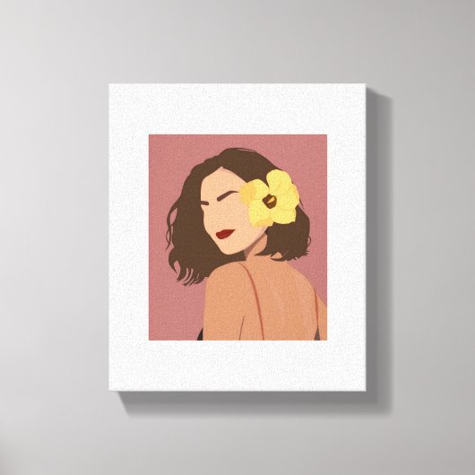 女性フェミニンの美しいを飾るウォールアート キャンバスプリント (正面)