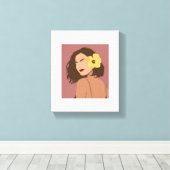 女性フェミニンの美しいを飾るウォールアート キャンバスプリント (インサイチュ (ウッドフロア))